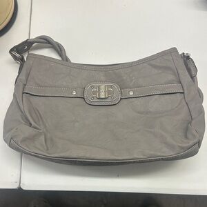 Rosetti Gray Shoulder Bag with Buckle Detail